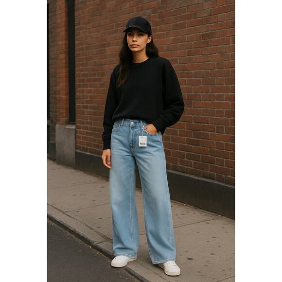 pistola Denim - Pistola Jadyn Low-Slung Palazzo Jeans – Size 32 – New With Tags-Light Blue Wash